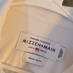 Mizzen and main long sleeve white polo